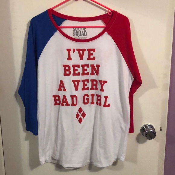 Hot Topic Tops - Suicide Squad Harley Quinn Baseball Tee